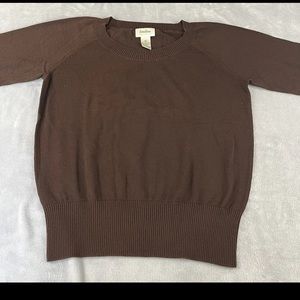 Neiman Marcus Exclusive womens long sleeve brown pullover sweater size XL